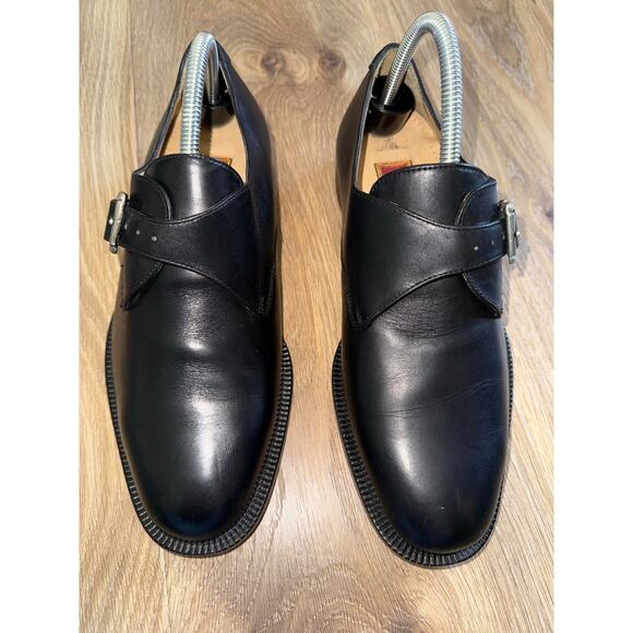 Cole Haan Monk Strap Buckle Leather Dressy Shoes Black Men's - Size 8.5 - X6 - Picture 3 of 12